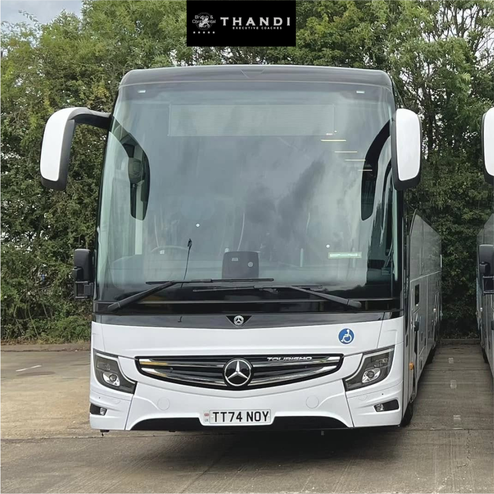 Thandi Executive Coaches luxury Mercedes coach parked and ready for premium travel
